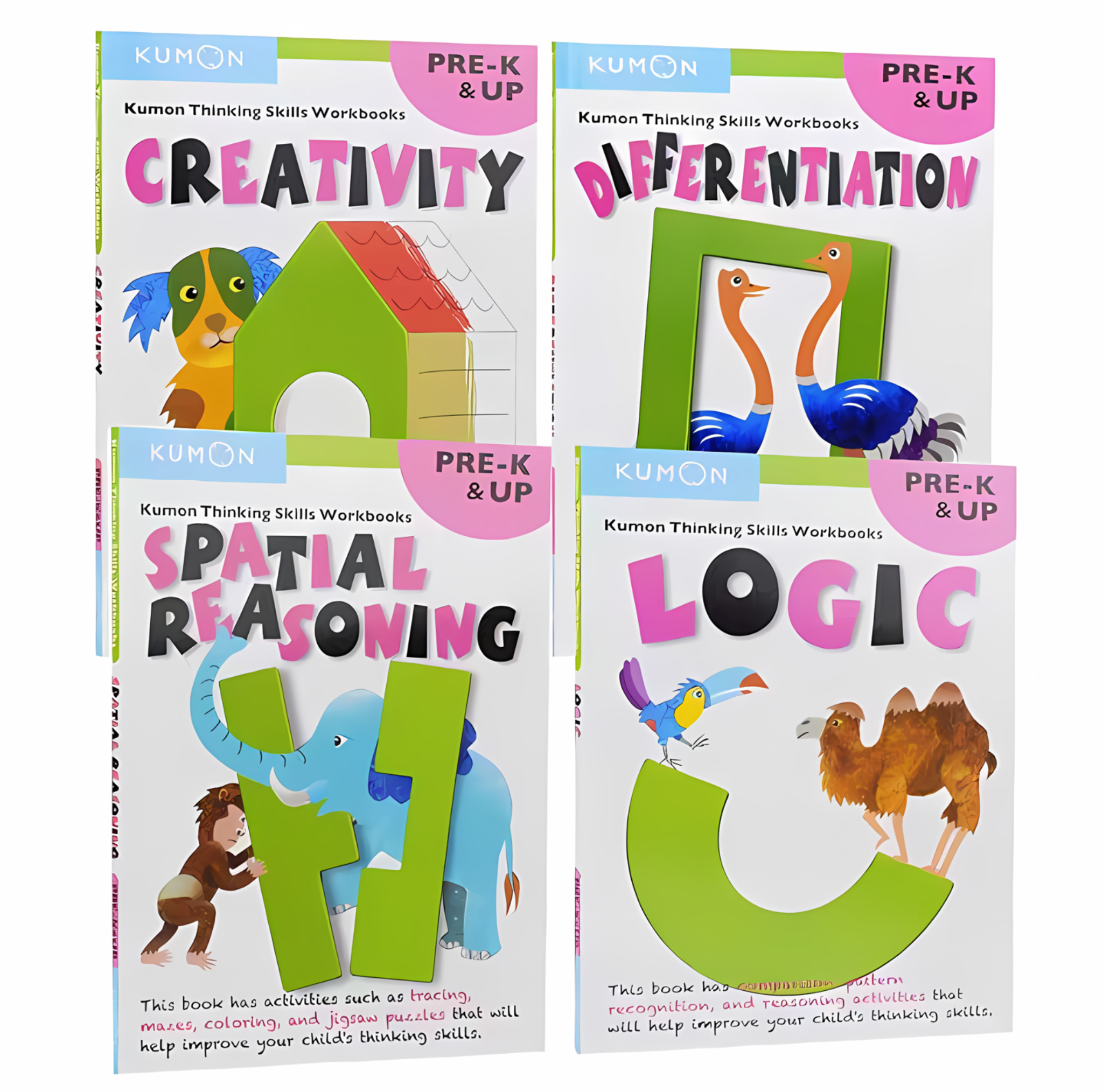 kumon thinking skills workbooks pre-k&up 4 books