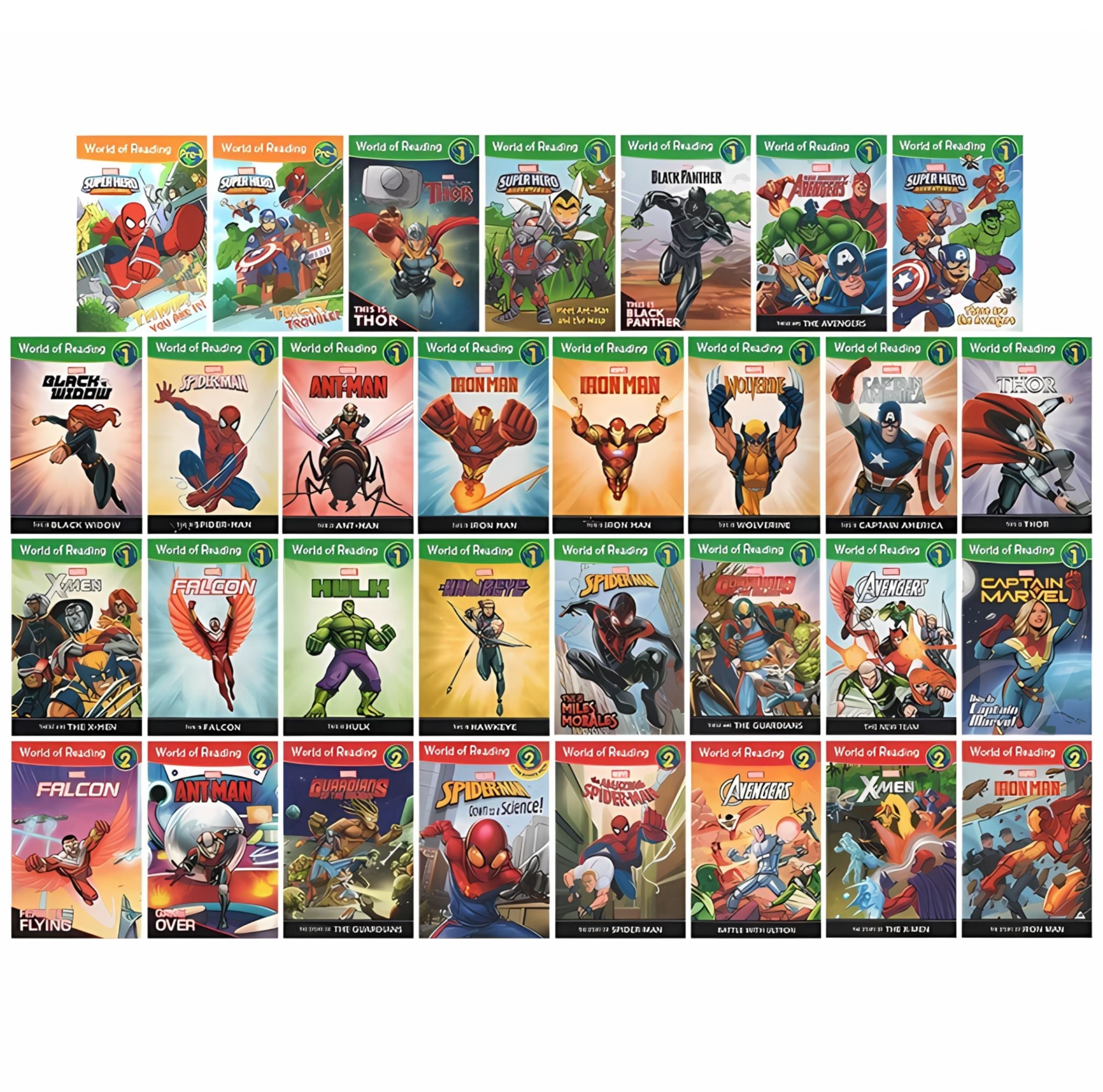 Marvel World of Reading Pre1/L1/L2 31 books